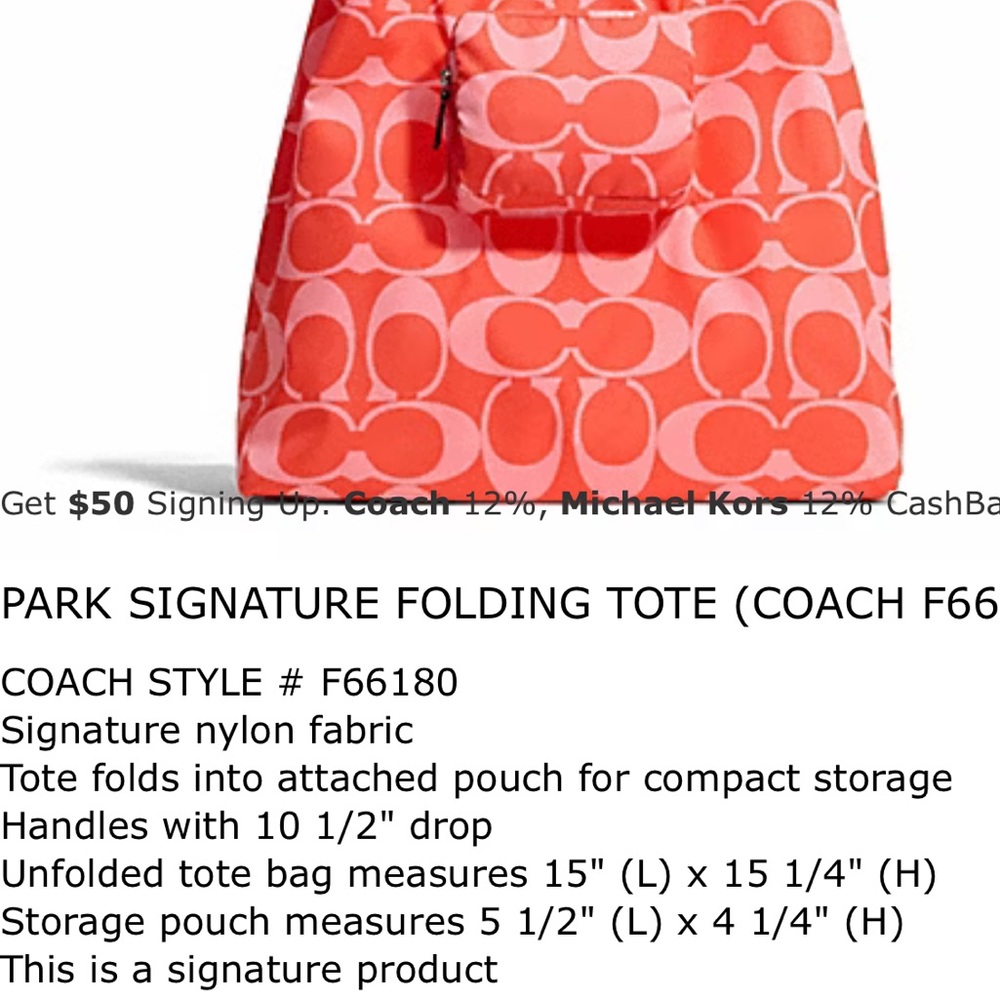 Coach NylonTote Bag - Picture 7 of 7